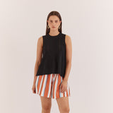 Sarah Relaxed Short Multi Stripe Print
