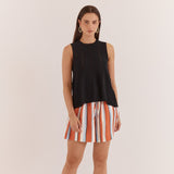 Sarah Relaxed Short Multi Stripe Print