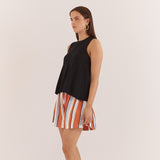 Sarah Relaxed Short Multi Stripe Print