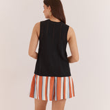 Sarah Relaxed Short Multi Stripe Print
