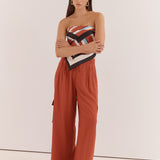 Katia Cargo Trouser Rust Red